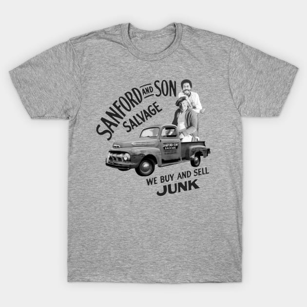 Sanford and Son Salvage Worn Truck T-Shirt by Quadra^Maniac